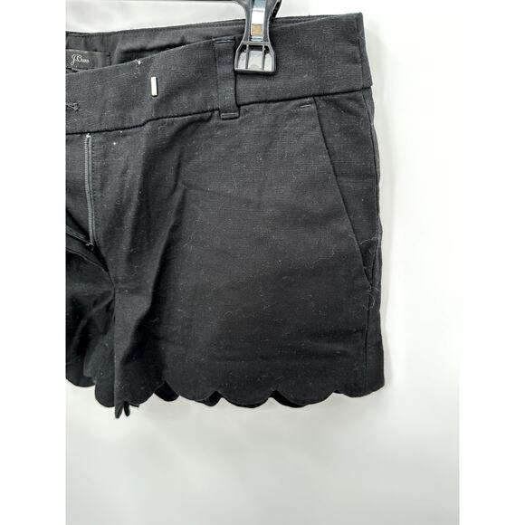 J. CREW NWT Black Scalloped Linen Blend Shorts // 8 - Picture 6 of 7